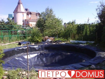 Монтаж водоёма из геомембраны HDPE