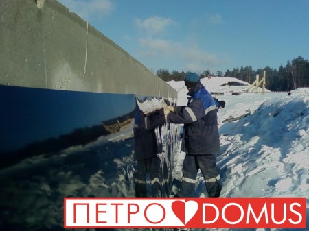 Гидроизоляция фундамента геомембраной HDPE