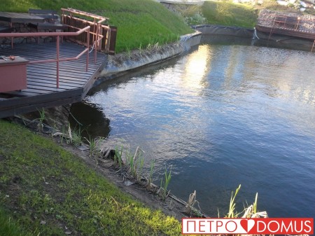 Организация карманов для растений в искусственных водоёмах из геомембраны