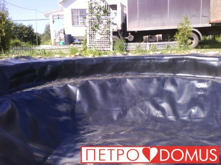 Монтаж водоёма из геомембраны HDPE