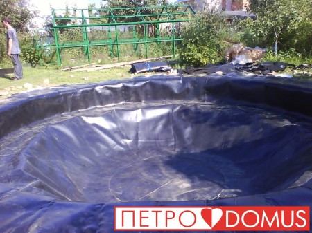 Монтаж водоёма из геомембраны HDPE