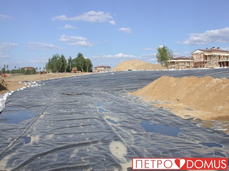 Монтаж водоёма из геомембраны HDPE