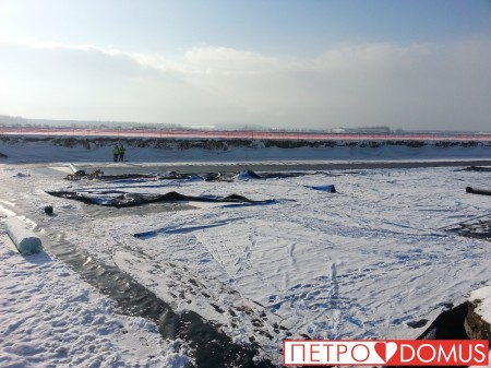 Сварка геомембраны для снегоплавильни