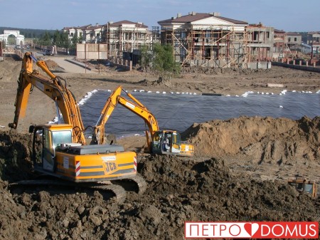 Монтаж водоёма из геомембраны HDPE