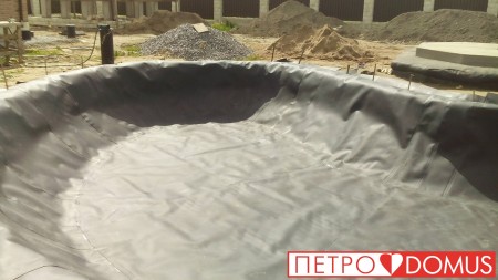 Монтаж водоёма из геомембраны HDPE