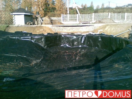 Монтаж водоёма из геомембраны HDPE