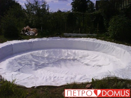 Монтаж водоёма из геомембраны HDPE