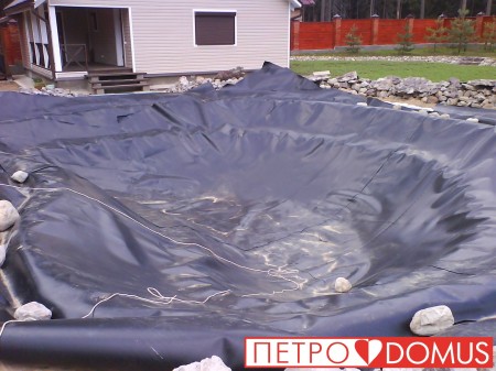 Монтаж водоёма из геомембраны HDPE